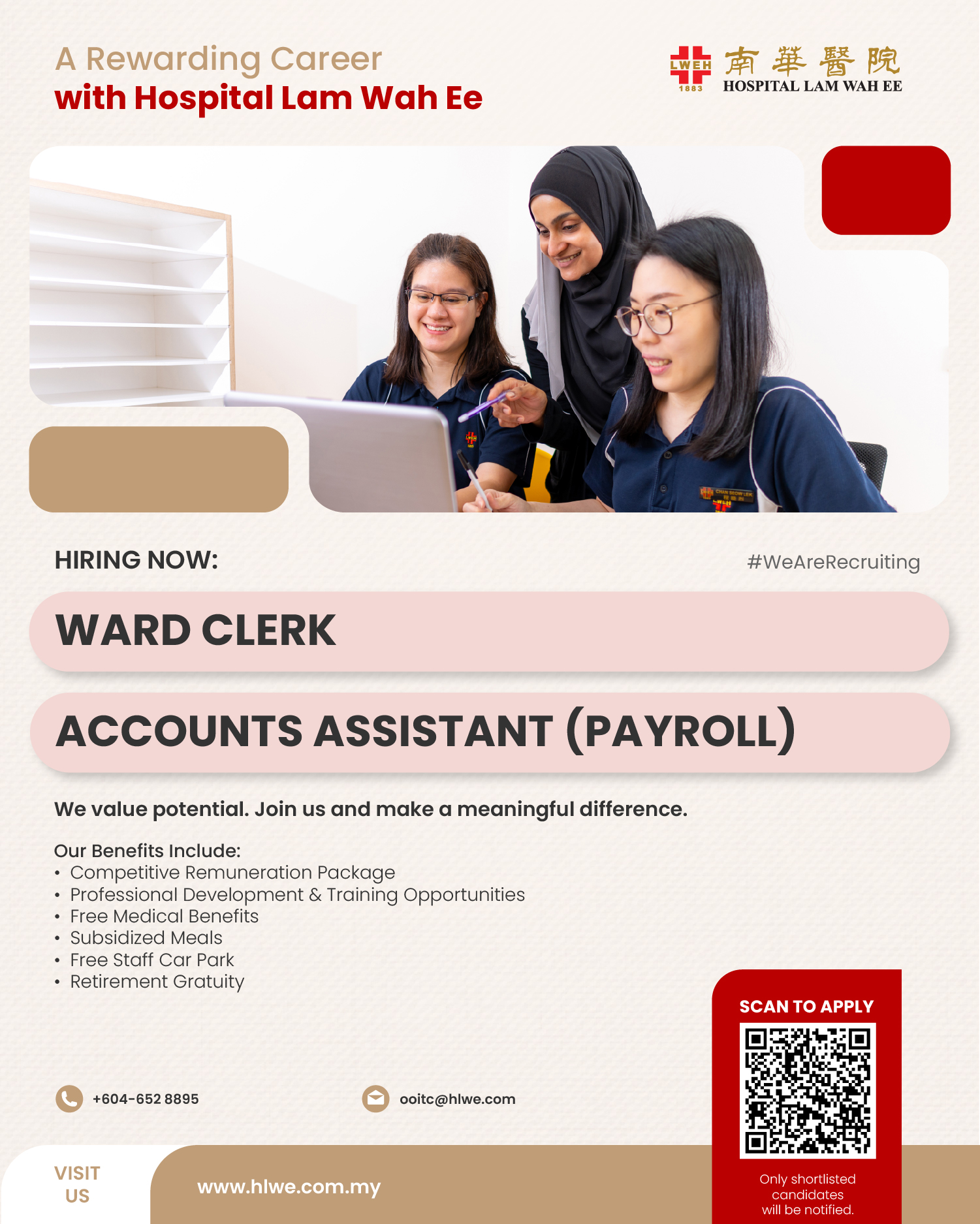 Ward Clerk & Accounts Assistant